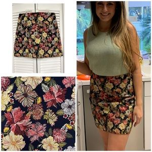 Loft Floral Mini Skirt size 8